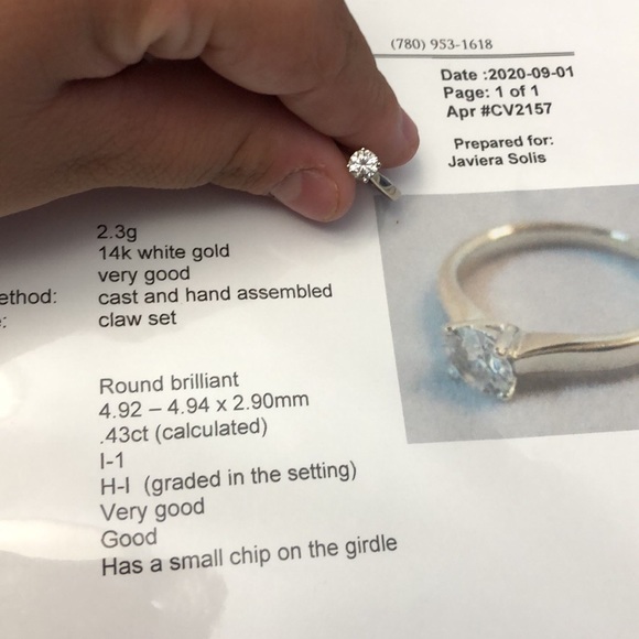 Ladies solitary ring - Picture 2 of 3